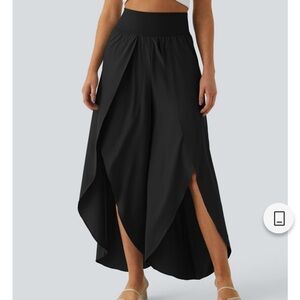 Halara Breezful High Wasited Palazzo Flowy Wide Leg Black Pants size large NWT